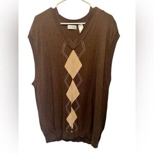 Liz Claiborne Concepts Men’s 2 XLT Chocolate Brown Sweater Vest